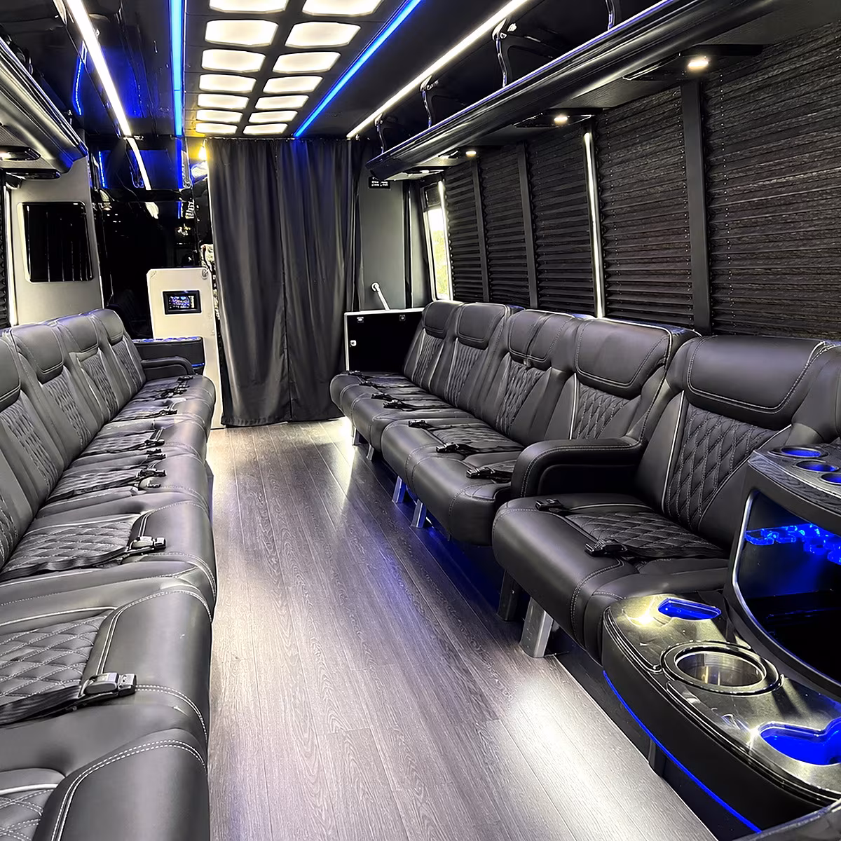 Daytona Beach Private Event Transportation party bus interior