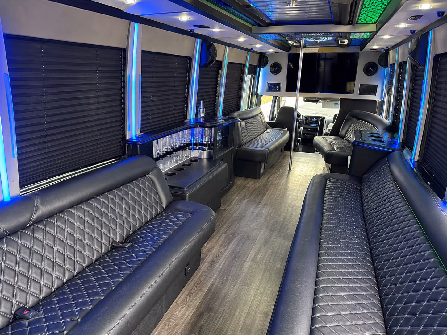 Daytona Beach Private Event Transportation party bus interior