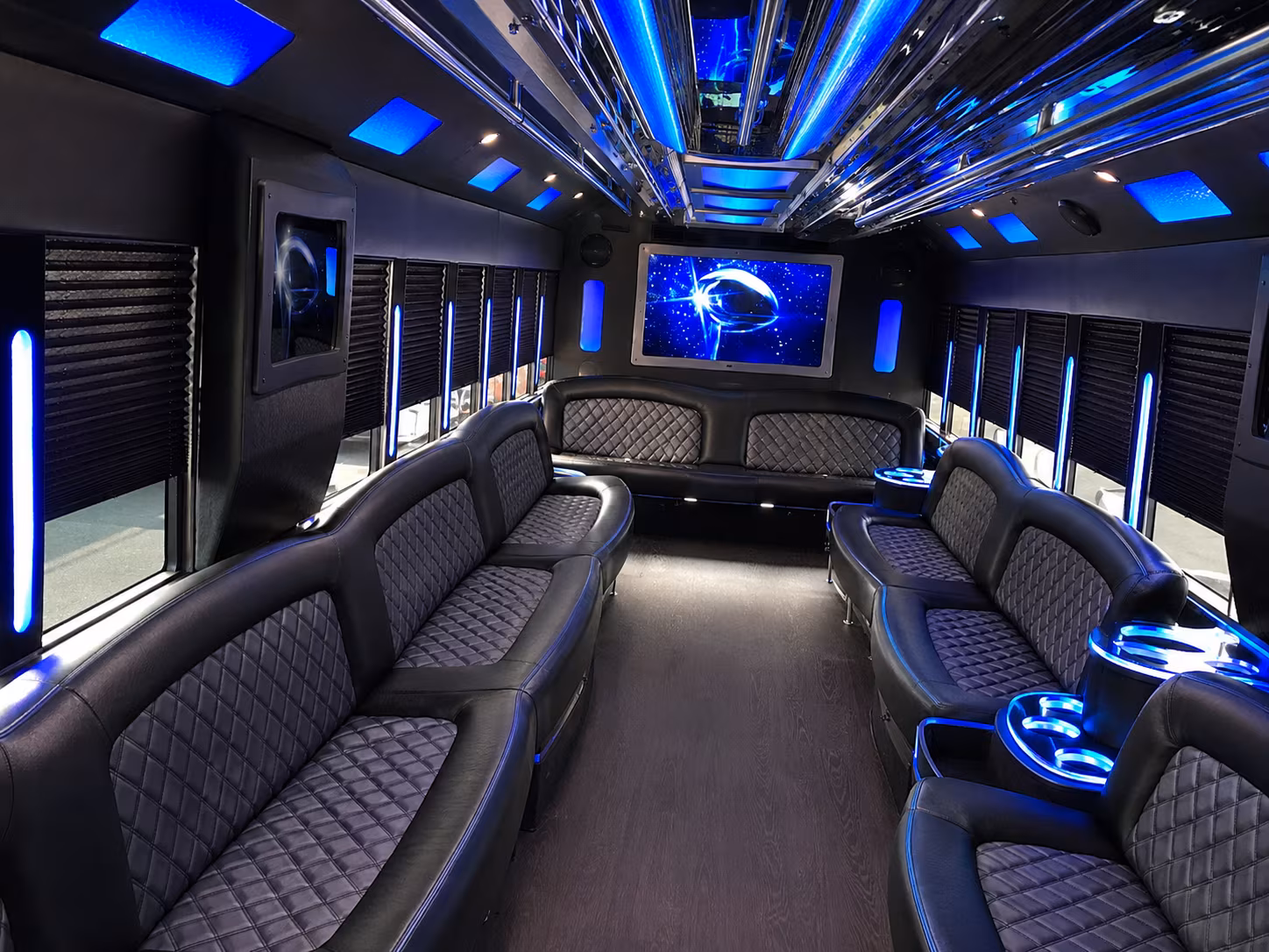 Daytona Beach Wedding Transportation party bus exterior