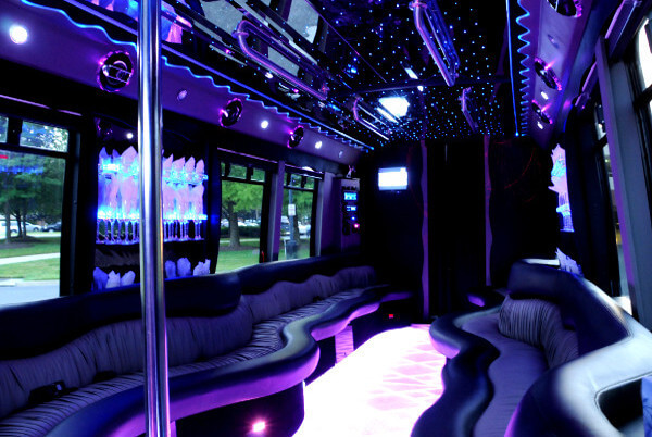 18 passenger party bus Palm Coast interior