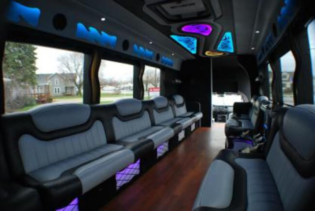 20 passenger party bus Port Orange interior