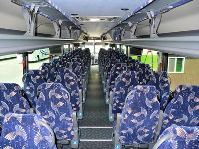 40 passenger bus rental Winter Park interior