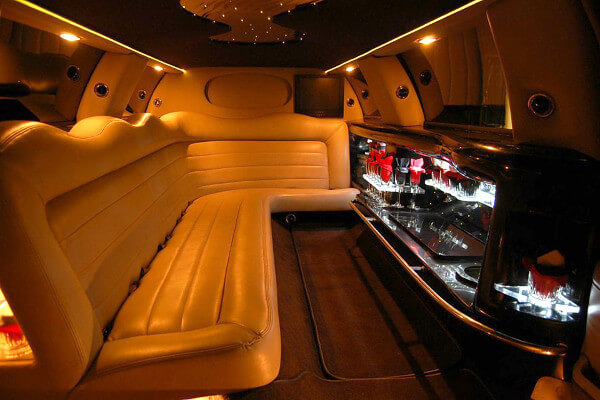 Winter Springs black limo interior
