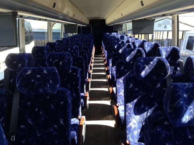 coach bus rental Gainesville interior