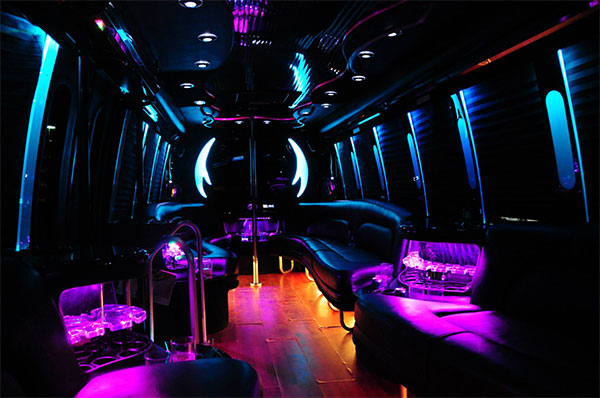 party bus Daytona Beach interior