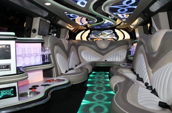white hummer limo interior Fort Pierce